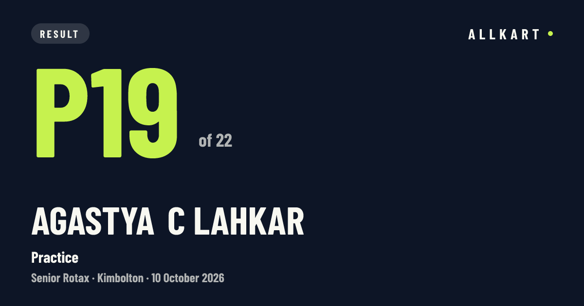 Agastya c LAHKAR: P19 of 22 in Practice at Kimbolton