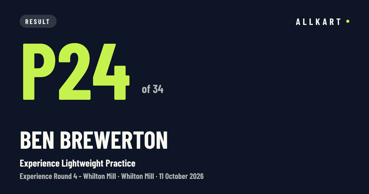 Ben Brewerton: P24 of 34 in Experience Lightweight Practice at Whilton Mill