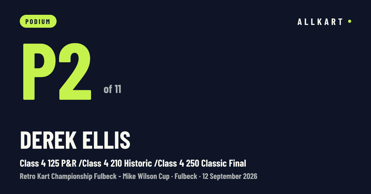 Derek Ellis: P2 of 11 in Class 4 125 P&R /Class 4 210 Historic /Class 4 250 Classic Final at Fulbeck