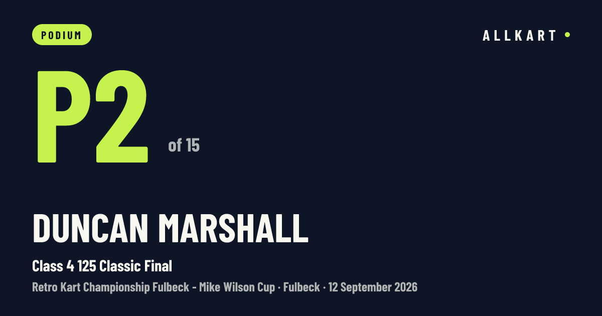 Duncan Marshall: P2 of 15 in Class 4 125 Classic Final at Fulbeck