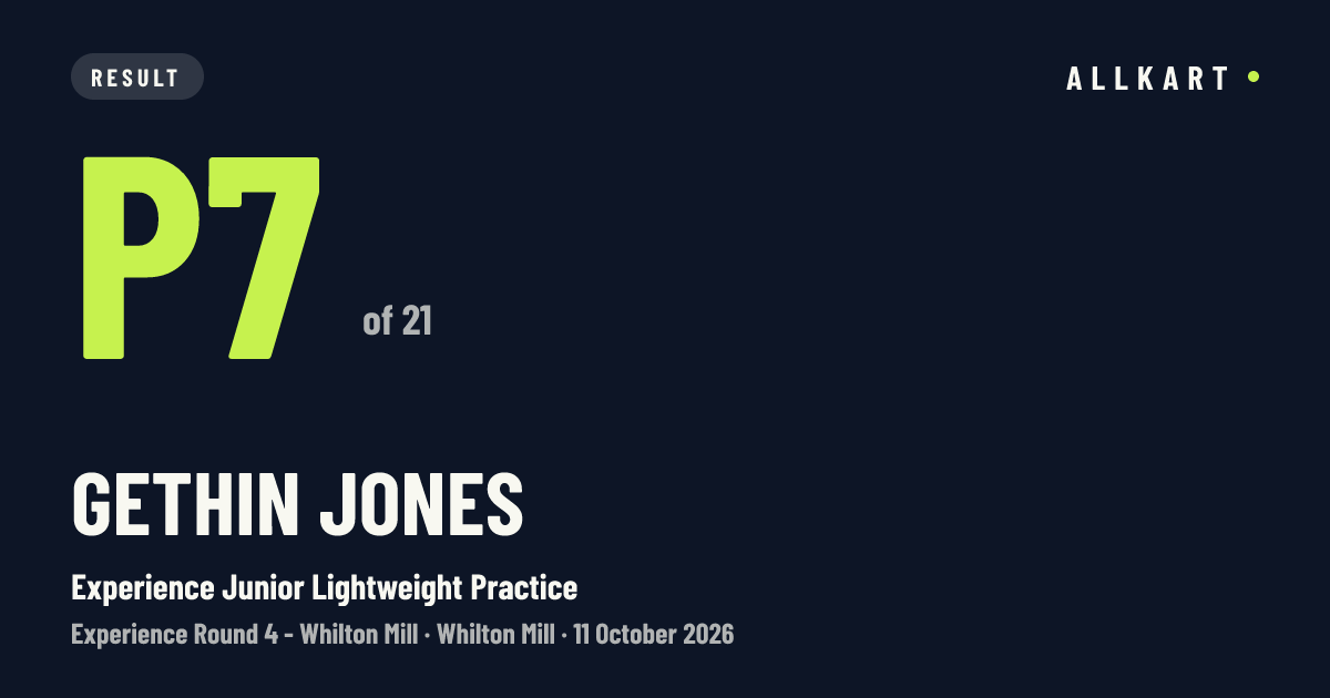 Gethin Jones: P7 of 21 in Experience Junior Lightweight Practice at Whilton Mill