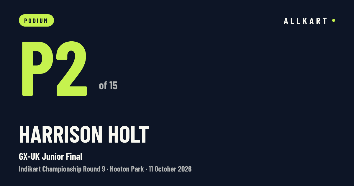 Harrison Holt: P2 of 15 in GX-UK Junior Final at Hooton Park