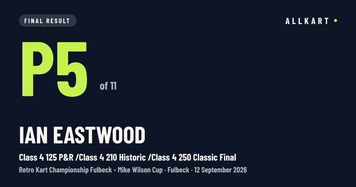 Ian Eastwood: P5 of 11 in Class 4 125 P&R /Class 4 210 Historic /Class 4 250 Classic Final at Fulbeck