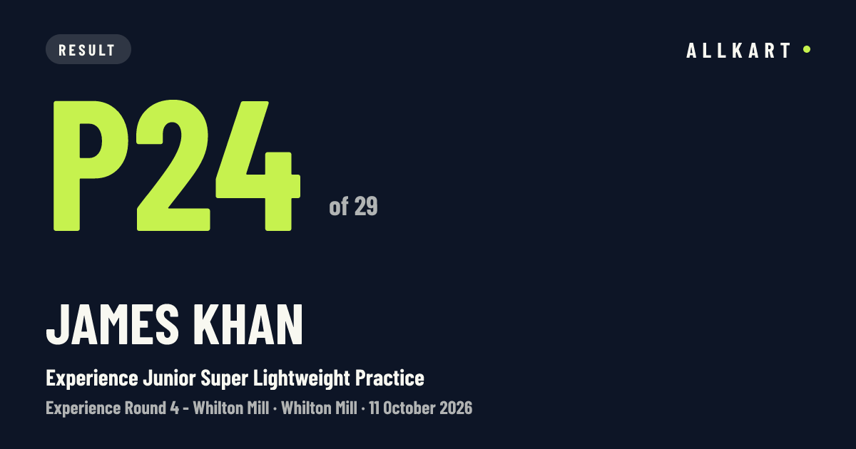 James Khan: P24 of 29 in Experience Junior Super Lightweight Practice at Whilton Mill
