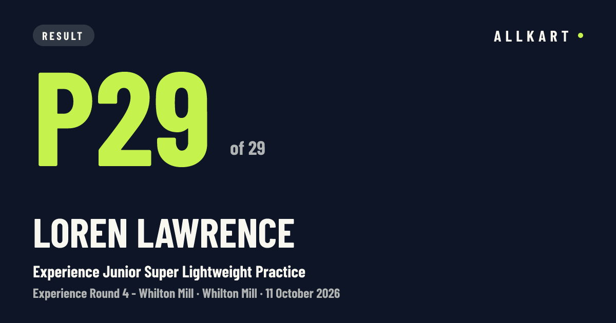 Loren Lawrence: P29 of 29 in Experience Junior Super Lightweight Practice at Whilton Mill
