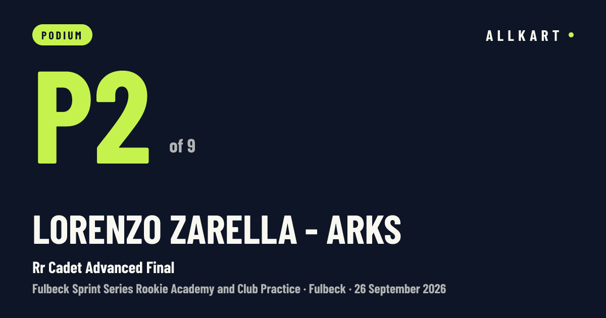 Lorenzo Zarella - ARKS: P2 of 9 in Rr Cadet Advanced Final at Fulbeck