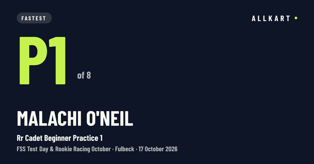 Malachi O'Neil: P1 of 8 in Rr Cadet Beginner Practice 1 at Fulbeck