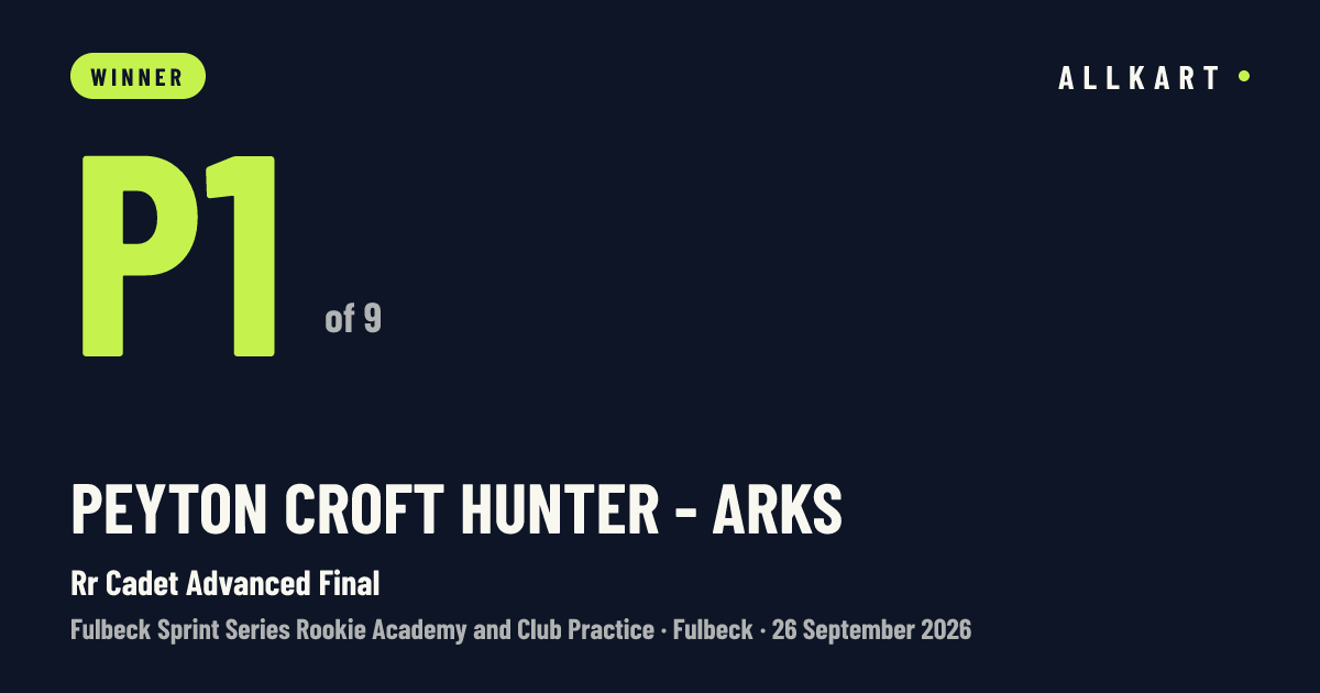 Peyton Croft Hunter - ARKS: P1 of 9 in Rr Cadet Advanced Final at Fulbeck