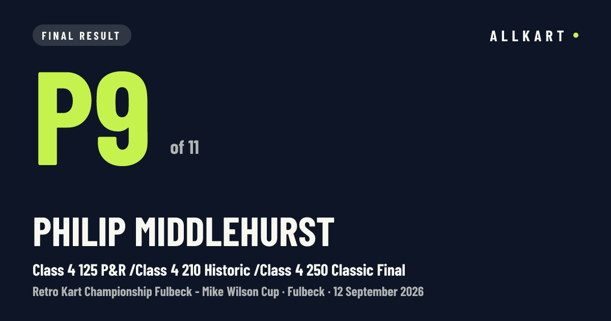 Philip Middlehurst: P9 of 11 in Class 4 125 P&R /Class 4 210 Historic /Class 4 250 Classic Final at Fulbeck