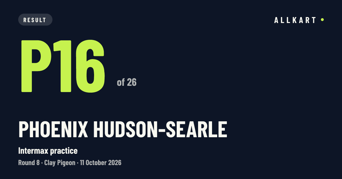 Phoenix Hudson-searle: P16 of 26 in Intermax practice at Clay Pigeon