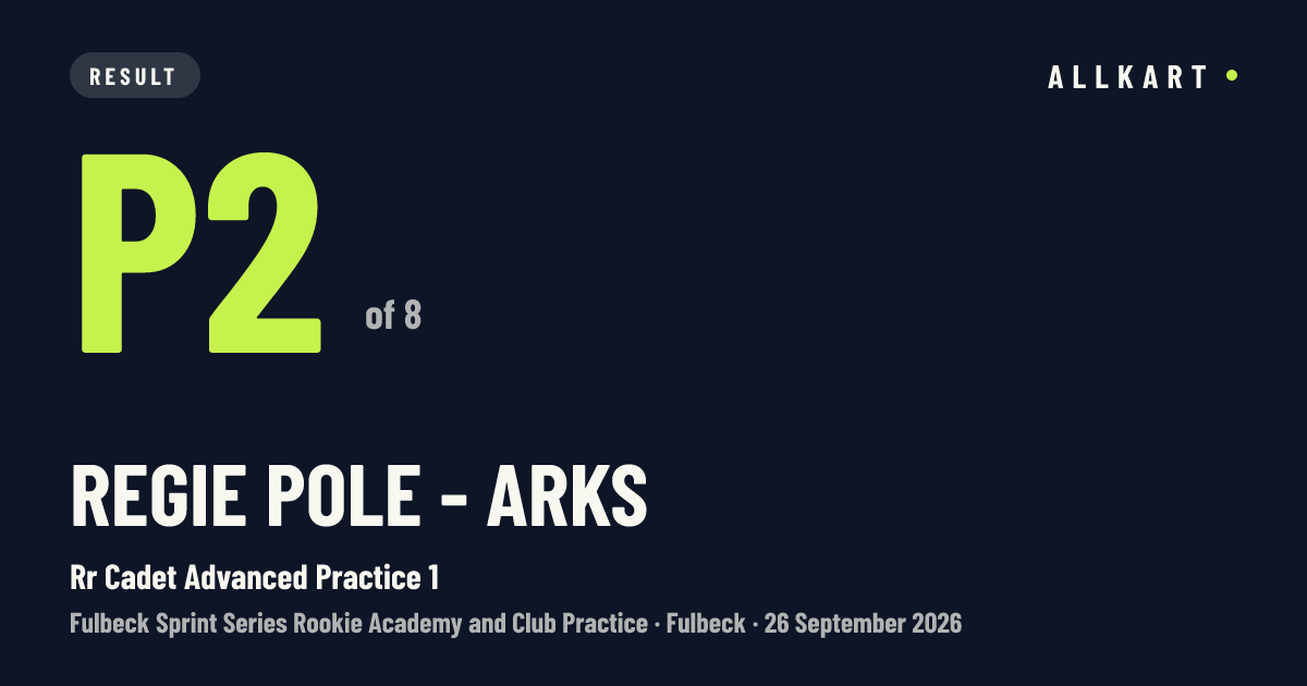 Regie Pole - ARKS: P2 of 8 in Rr Cadet Advanced Practice 1 at Fulbeck