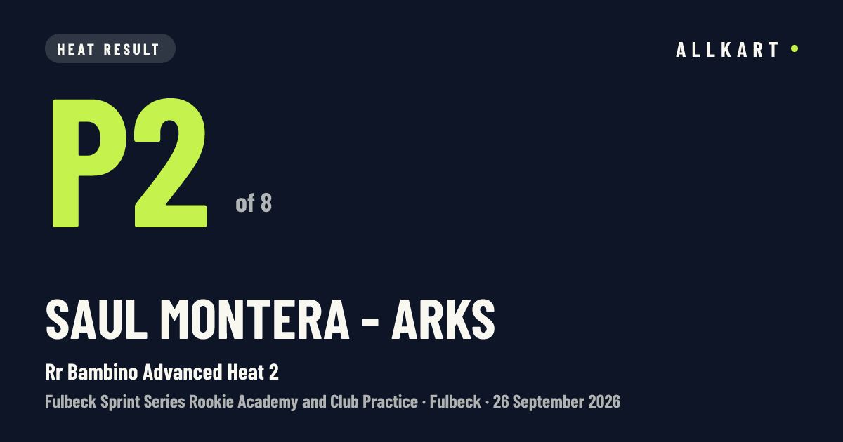 Saul Montera - ARKS: P2 of 8 in Rr Bambino Advanced Heat 2 at Fulbeck