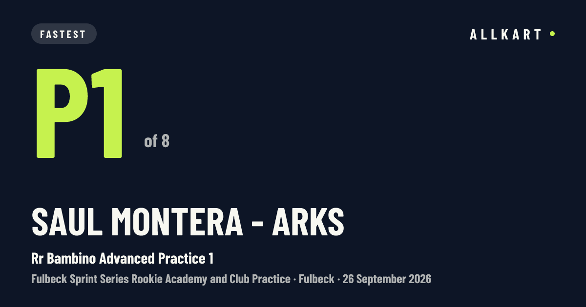 Saul Montera - ARKS: P1 of 8 in Rr Bambino Advanced Practice 1 at Fulbeck