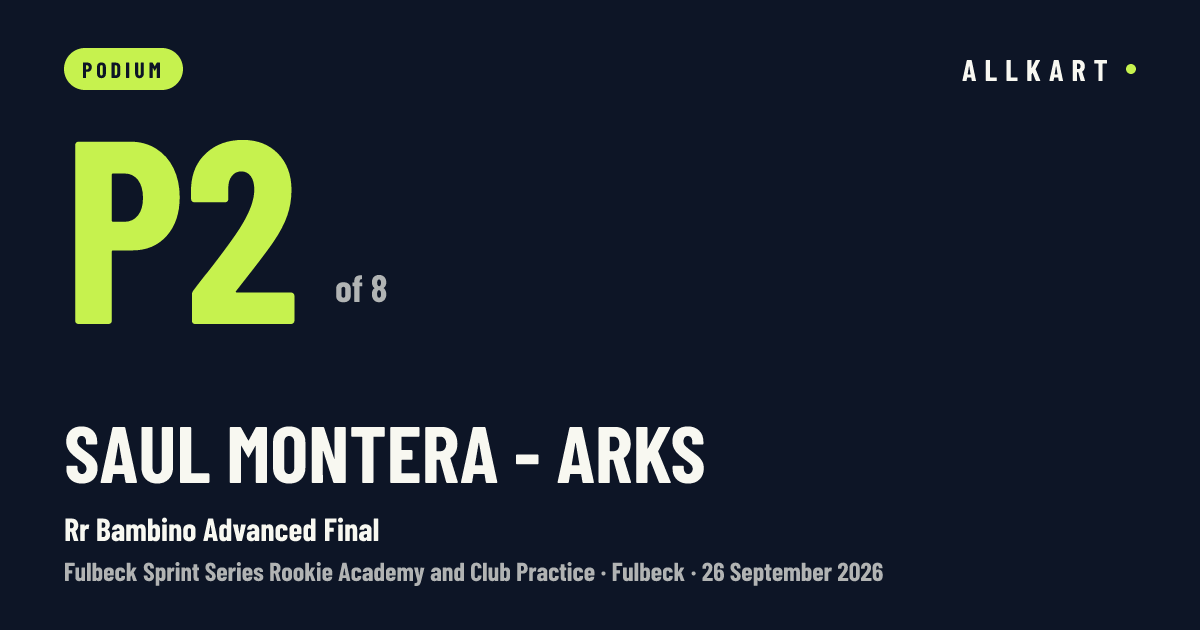 Saul Montera - ARKS: P2 of 8 in Rr Bambino Advanced Final at Fulbeck