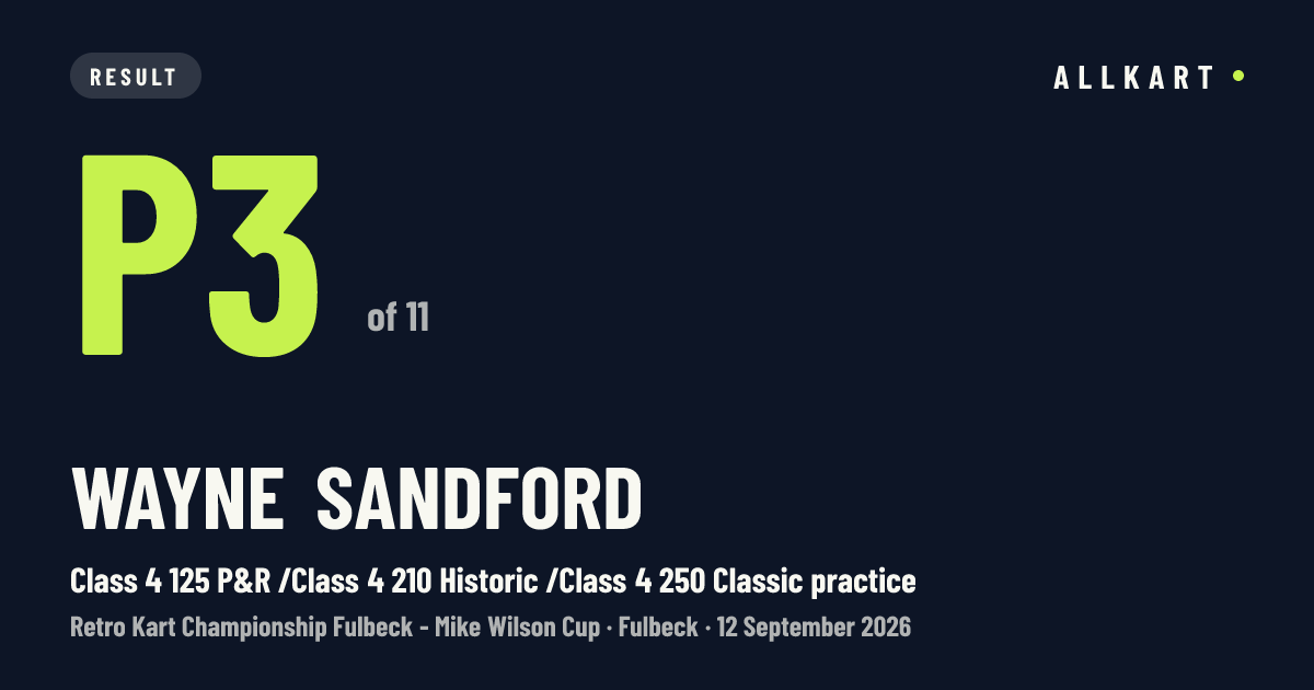 Wayne Sandford: P3 of 11 in Class 4 125 P&R /Class 4 210 Historic /Class 4 250 Classic practice at Fulbeck